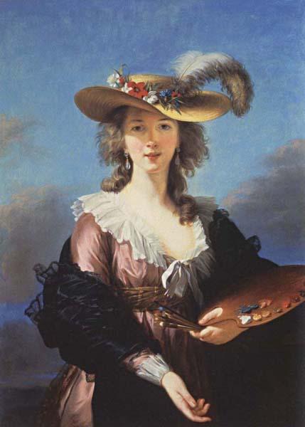 Elisabeth-Louise Vigee-Lebrun Self-Portrait in a Straw oil painting picture